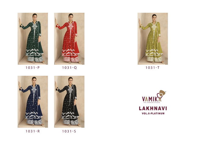 Lakhnavi Vol 6 Platinum By Vamika Designer Heavy Readymade Suits Wholesale Shop In Surat
